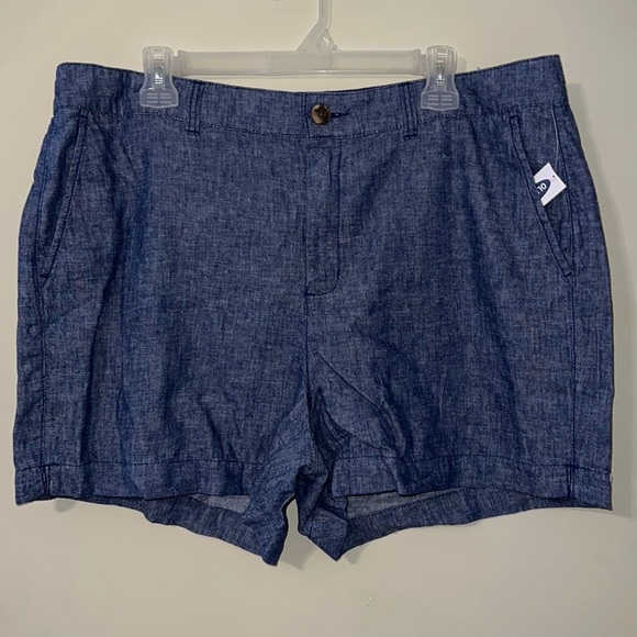 Old Navy size 16 womens everyday short linen blend mid rise side pockets summer - Picture 1 of 10